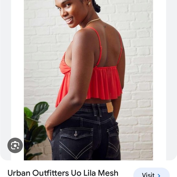 Urban Outfitters Lila Mesh Babydoll Cami top - Picture 2 of 8